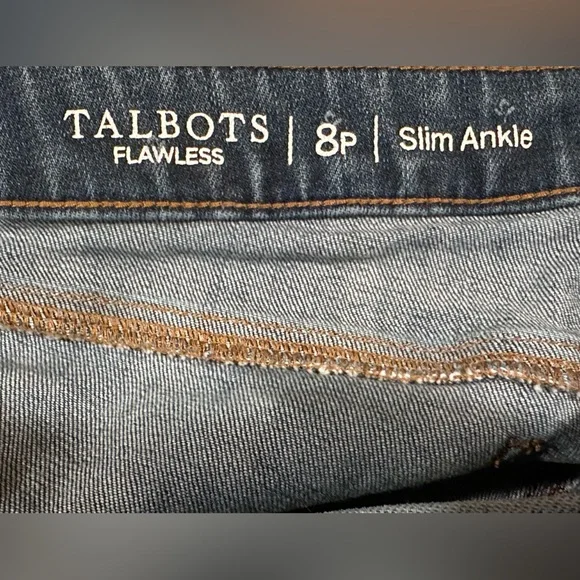 Talbots Flawless Slim Ankle Pattern Denim Jeans Size 8P - Picture 4 of 7